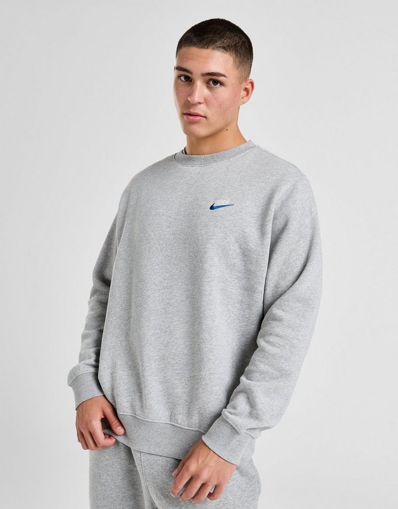 Чоловічі кофти NIKE КОФТА M NSW CLUB DT CREW BB DQ8383-066 Сірий