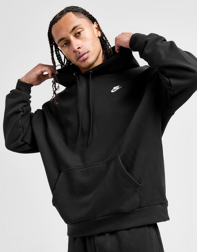 Чоловічі кофти NIKE КОФТА З КАПЮШОНОМ M NK CLUB FT OVERSIZED PO HJ1816-010 Чорний