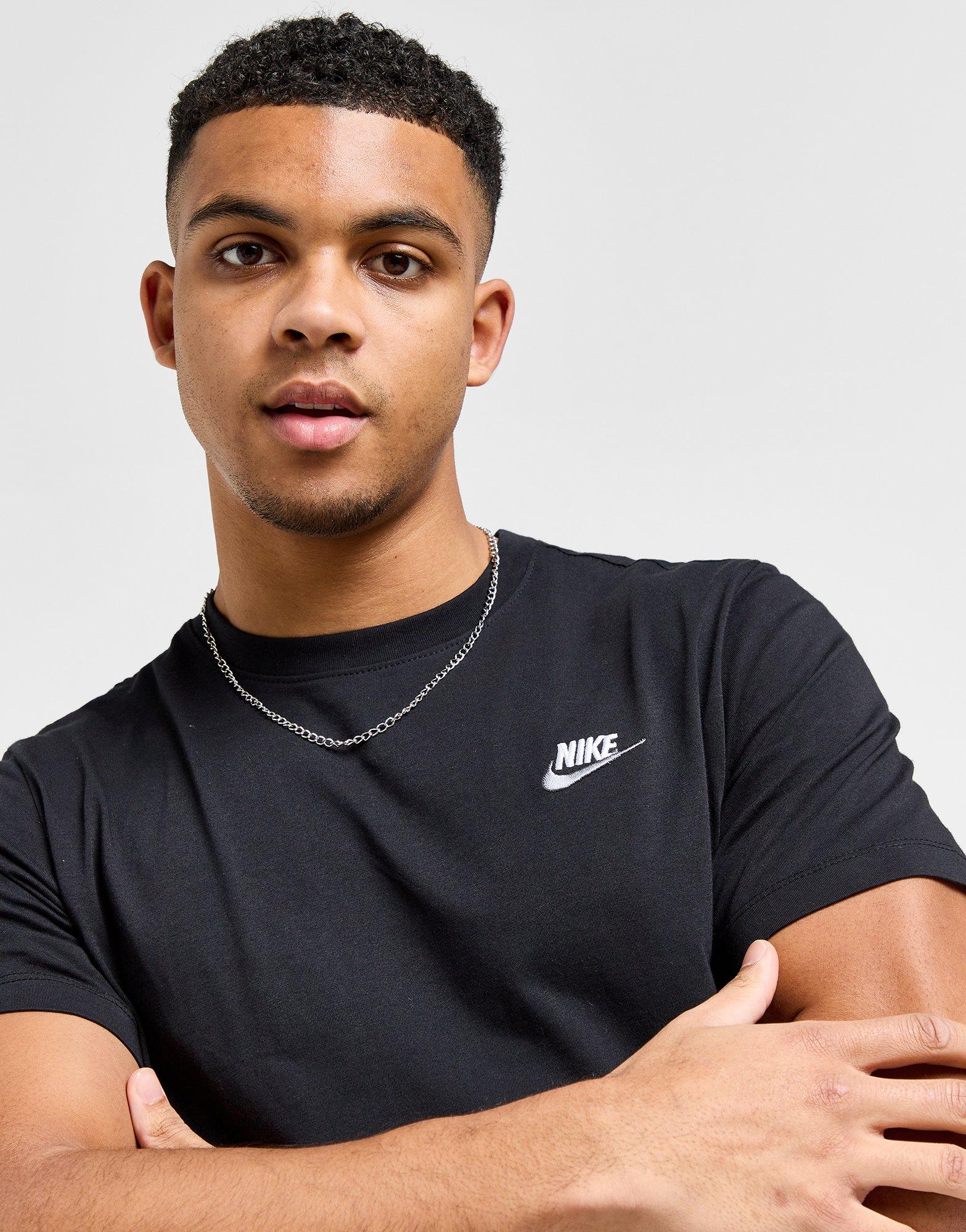 Koszulka, t-shirt męski NIKE T-SHIRT M NSW CLUB DT TEE FD1184-013 Czarny