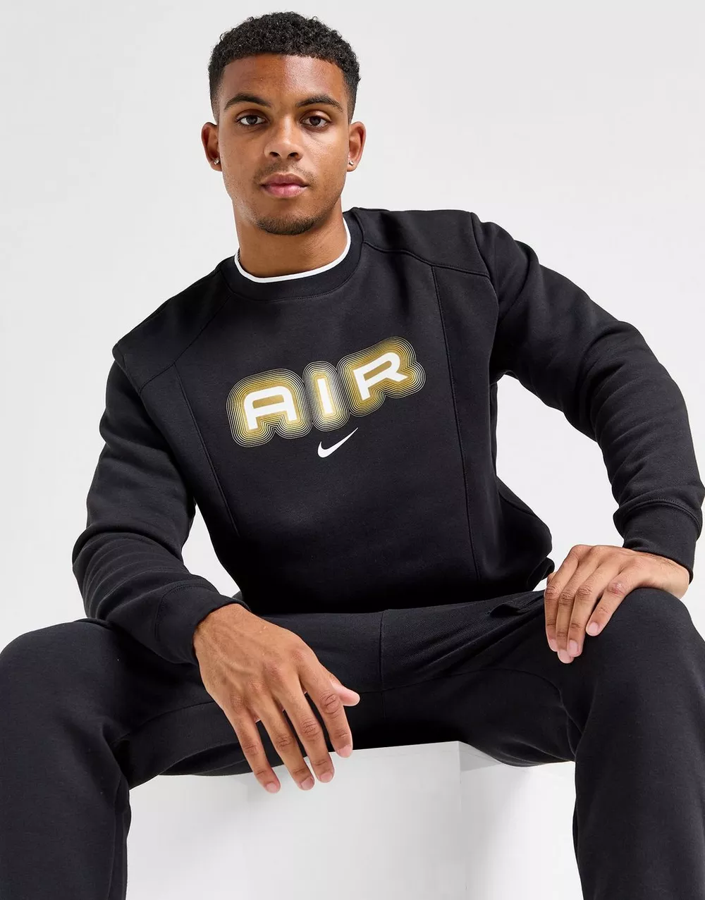 NIKE КОФТА M NSW SW AIR CREW FLC BB, фото 1 з 5