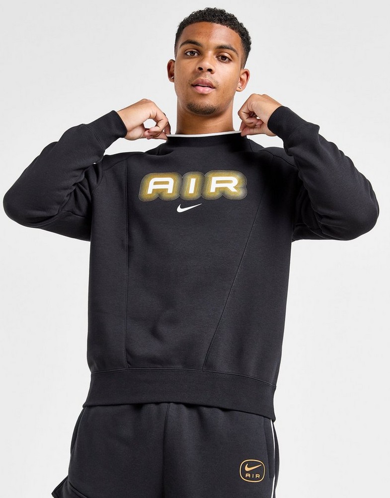 Чоловічі кофти NIKE КОФТА M NSW SW AIR CREW FLC BB HM0177-010 Чорний