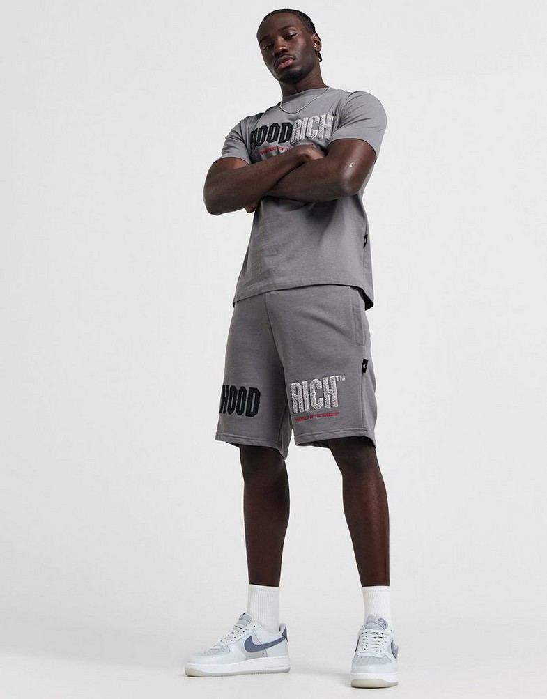 Pánské kraťasy HOODRICH ŠORTKY  FADE SHORT GRY HR - 0224 - 0560 Šedá