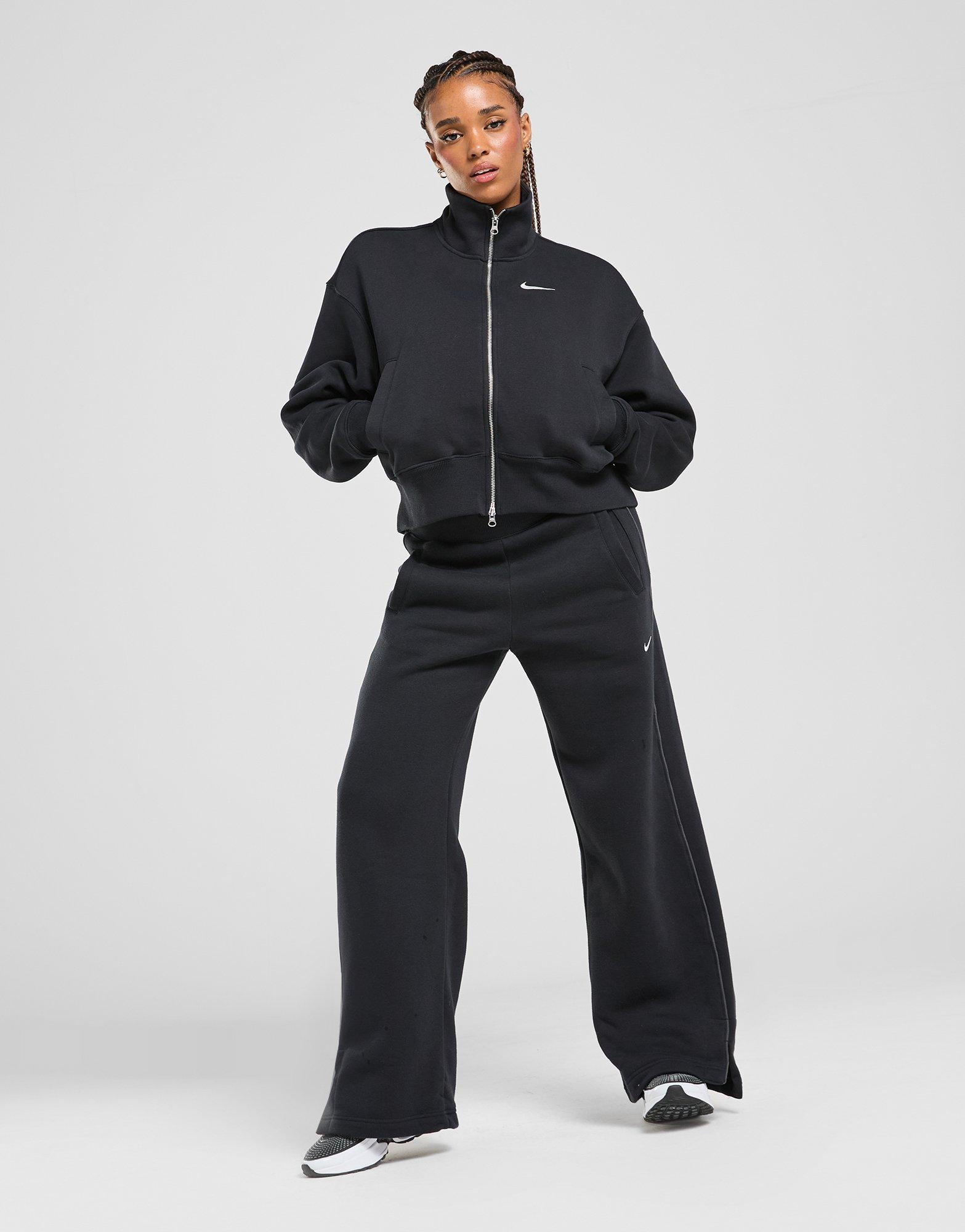 Női pulóver NIKE PULÓVER CIPZÁRAS W NSW PHNX FLC OS TRK JKT FZ3204-010 Fekete