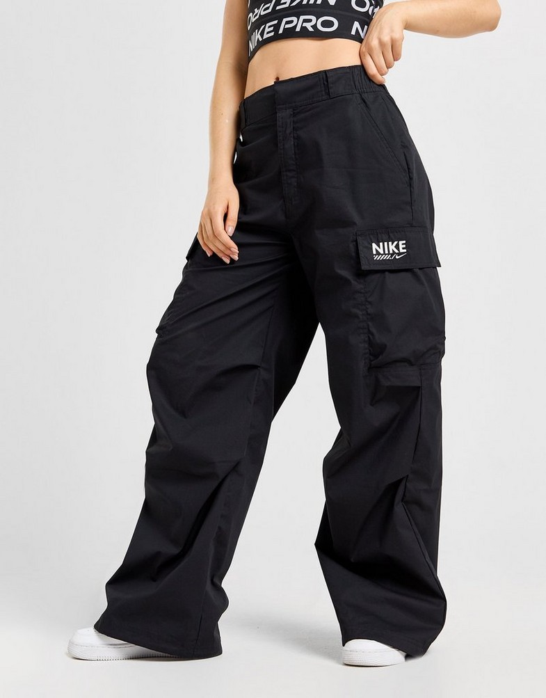 Жіночі штани NIKE ШТАНИ W NSW WOVEN OS PANT HR GLS HM4322-010 Чорний