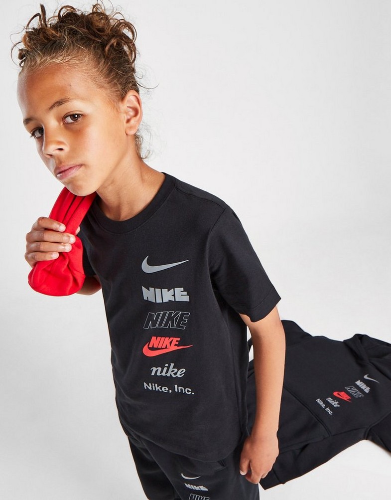 Дитячі футболки NIKE ФУТБОЛКА K NSW TEE LOGO B HQ2289-010 Чорний
