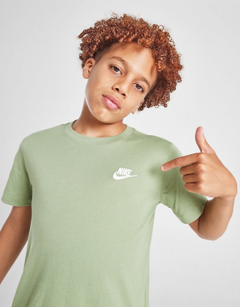 Дитячі футболки NIKE ФУТБОЛКА K NSW TEE EMB FUTURA LBR BOY FZ5177-386 Хакі