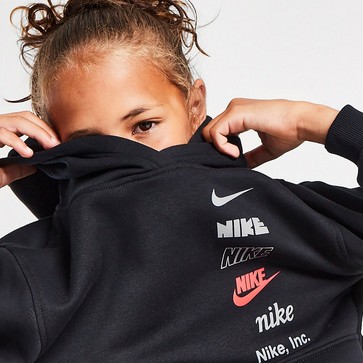 Hanorac pentru copii NIKE BLUZĂ CU GLUGĂ K NSW CLUB FLC HDY MLOGO BOY