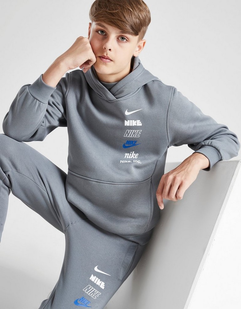 NIKE BLUZĂ CU GLUGĂ K NSW CLUB FLC HDY B HQ0970-084 Gri
