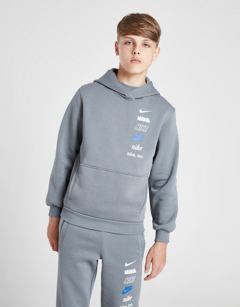 NIKE BLUZĂ CU GLUGĂ K NSW CLUB FLC HDY B HQ0970-084 Gri