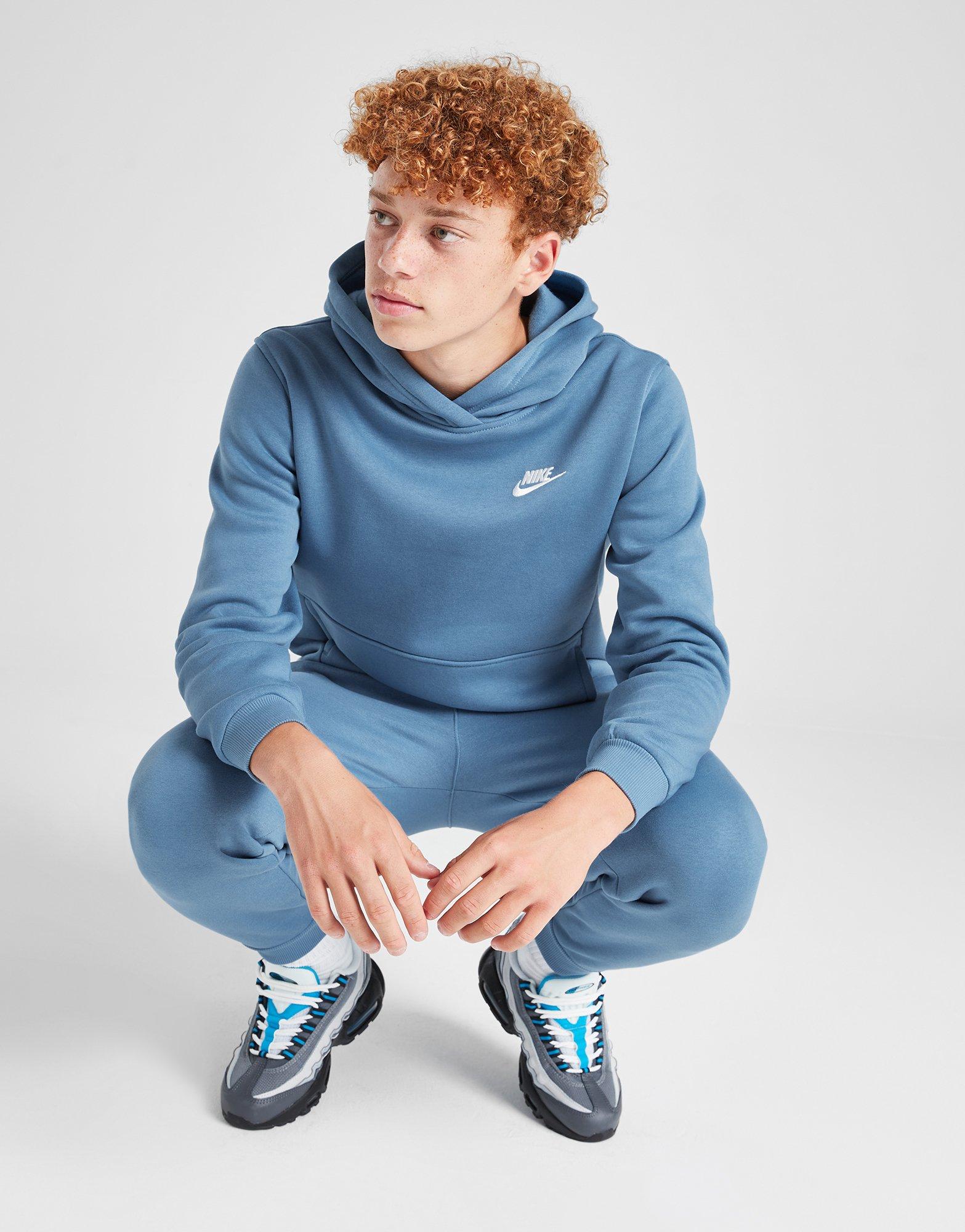 NIKE BLUZĂ CU GLUGĂ K NSW CLUB FLC LBR B FD3000-429 Albastru