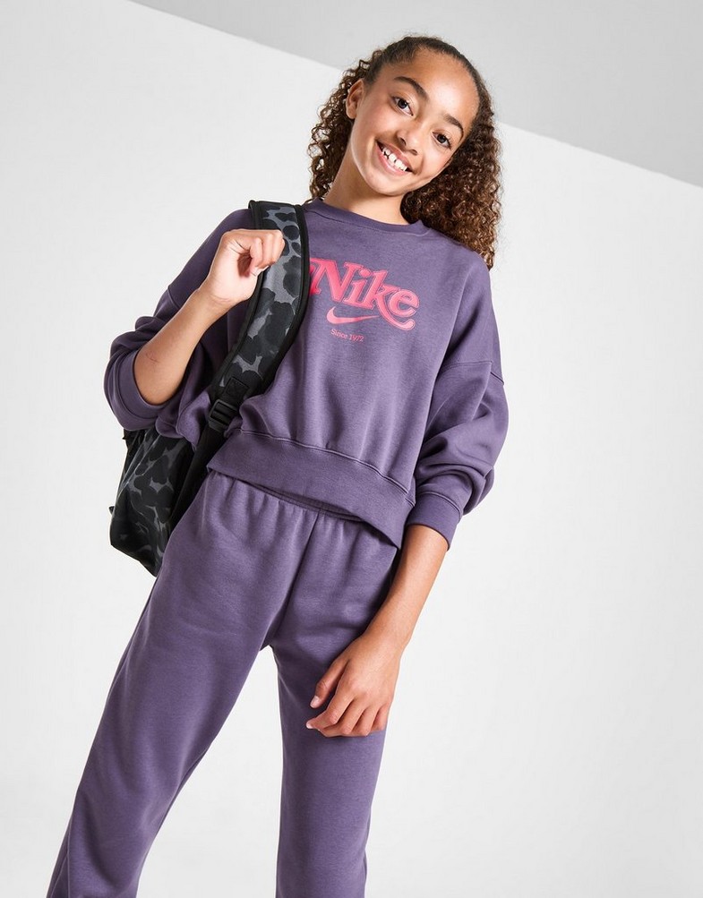 Bluza dziecięca NIKE BLUZA G NSW TREND FLC CRP CREW GIRL