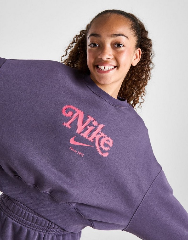 Gyerek pulóver NIKE PULÓVER G NSW TREND FLC CRP CREW GIRL HM0531-573 Sötétkék