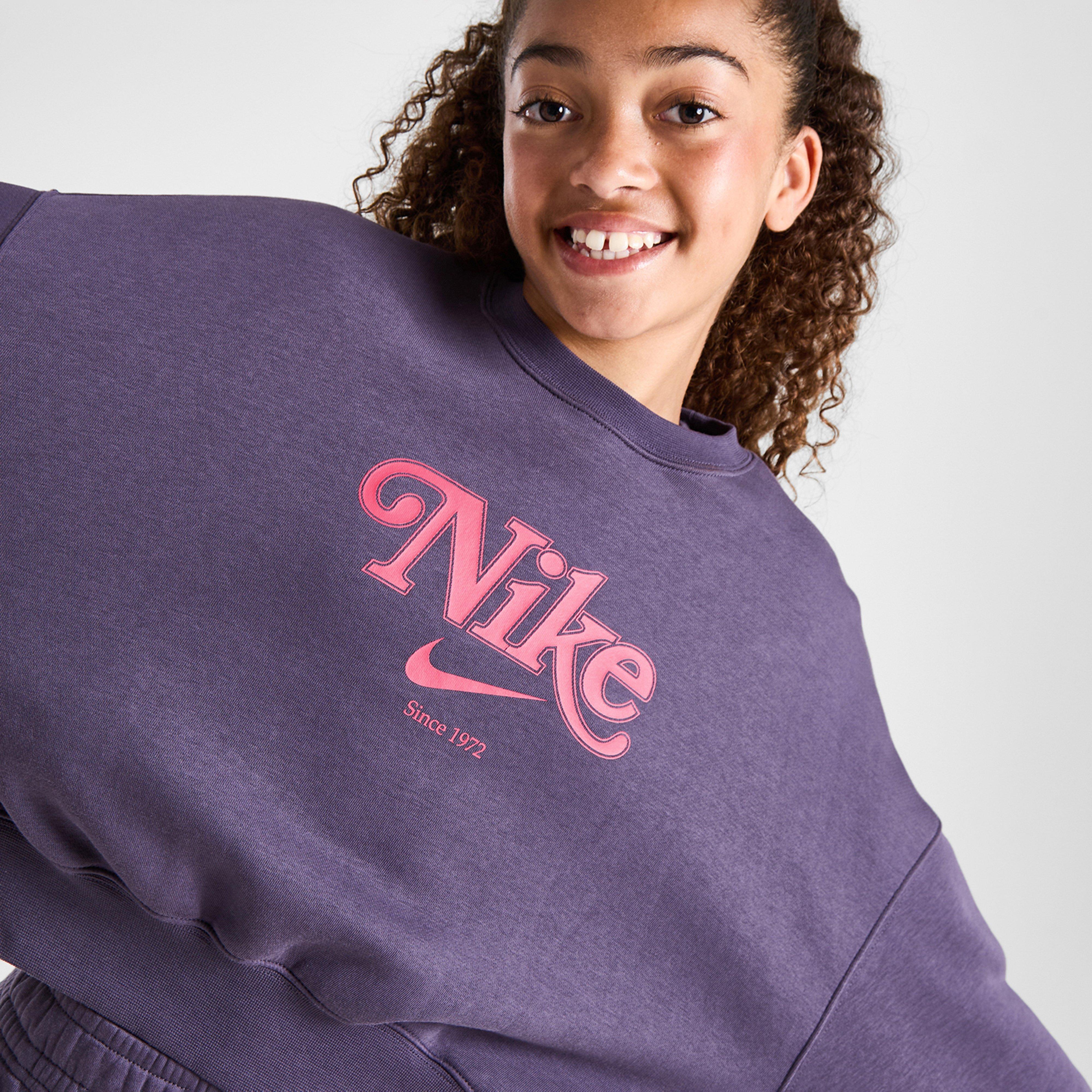 Bluza dziecięca NIKE BLUZA G NSW TREND FLC CRP CREW GIRL