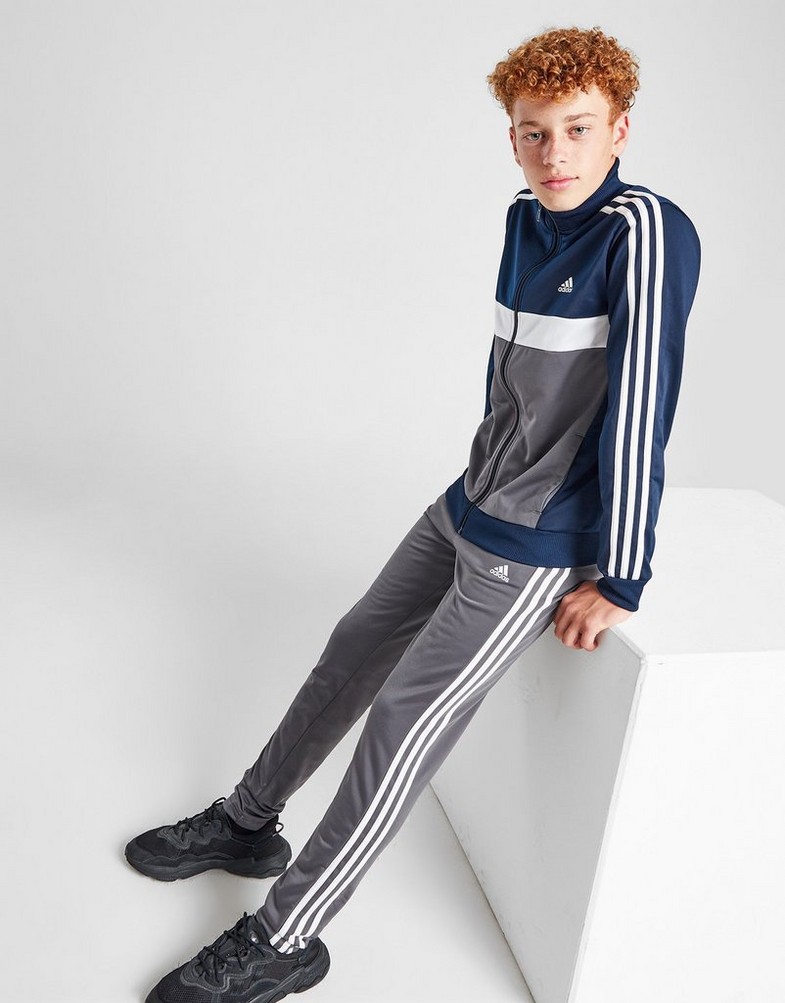 Детски анцуг ADIDAS КОМПЛЕКТ TIBERIO SUIT NVY/GRY/WHT B JN6913 Тъмносин