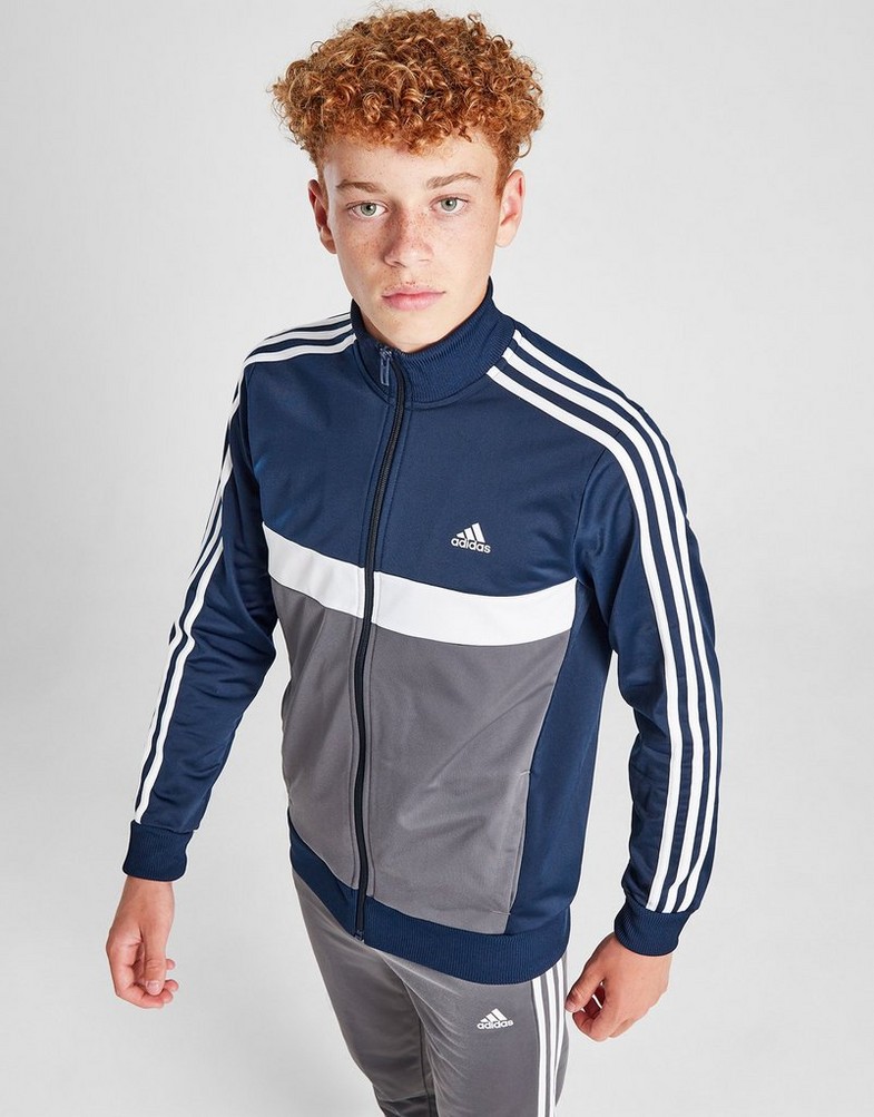 Дитячі спортивні костюми ADIDAS КОМПЛЕКТ TIBERIO SUIT NVY/GRY/WHT B JN6913 Темно-синій