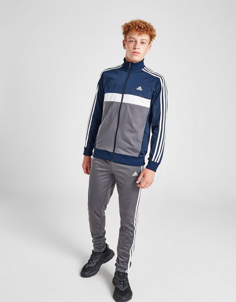 Komplet dresowy dziecięcy ADIDAS KOMPLET TIBERIO SUIT NVY/GRY/WHT B