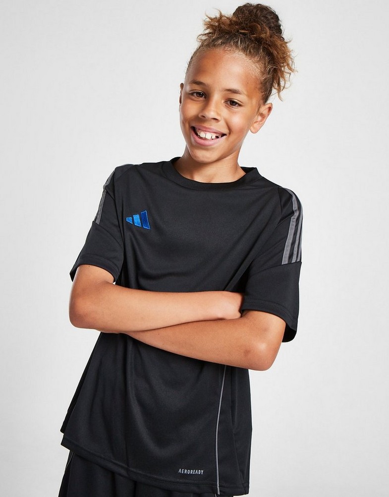 Дитячі футболки ADIDAS ФУТБОЛКА TIRO24 TEE BLK/BLU B JI8919 Чорний