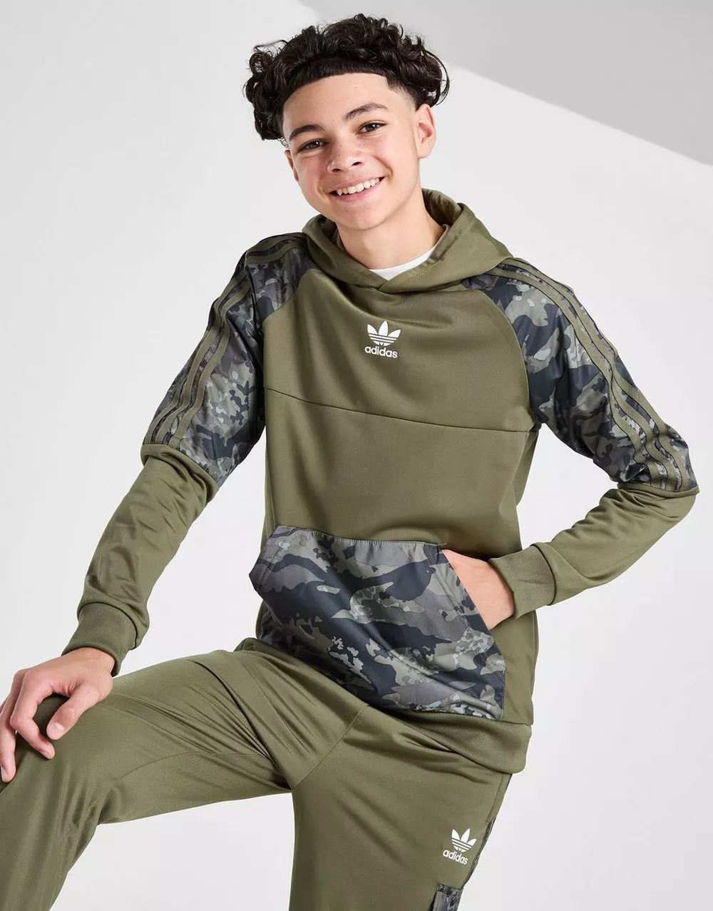 ADIDAS КОФТА З КАПЮШОНОМ BOS CAMO OH HOOD OLV/BLK B, фото 1 з 5