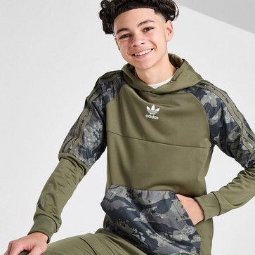 Hanorac pentru copii ADIDAS BLUZĂ CU GLUGĂ BOS CAMO OH HOOD OLV/BLK B
