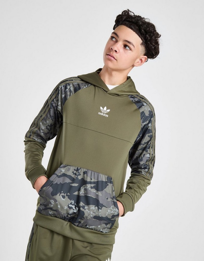 Bluza dziecięca ADIDAS BLUZA Z KAPTUREM BOS CAMO OH HOOD OLV/BLK B