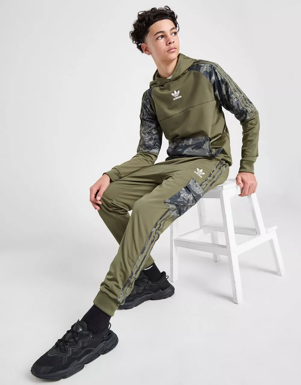 ADIDAS ШТАНИ BOS CAMO JOG OLV/BLK B, фото 1 з 5