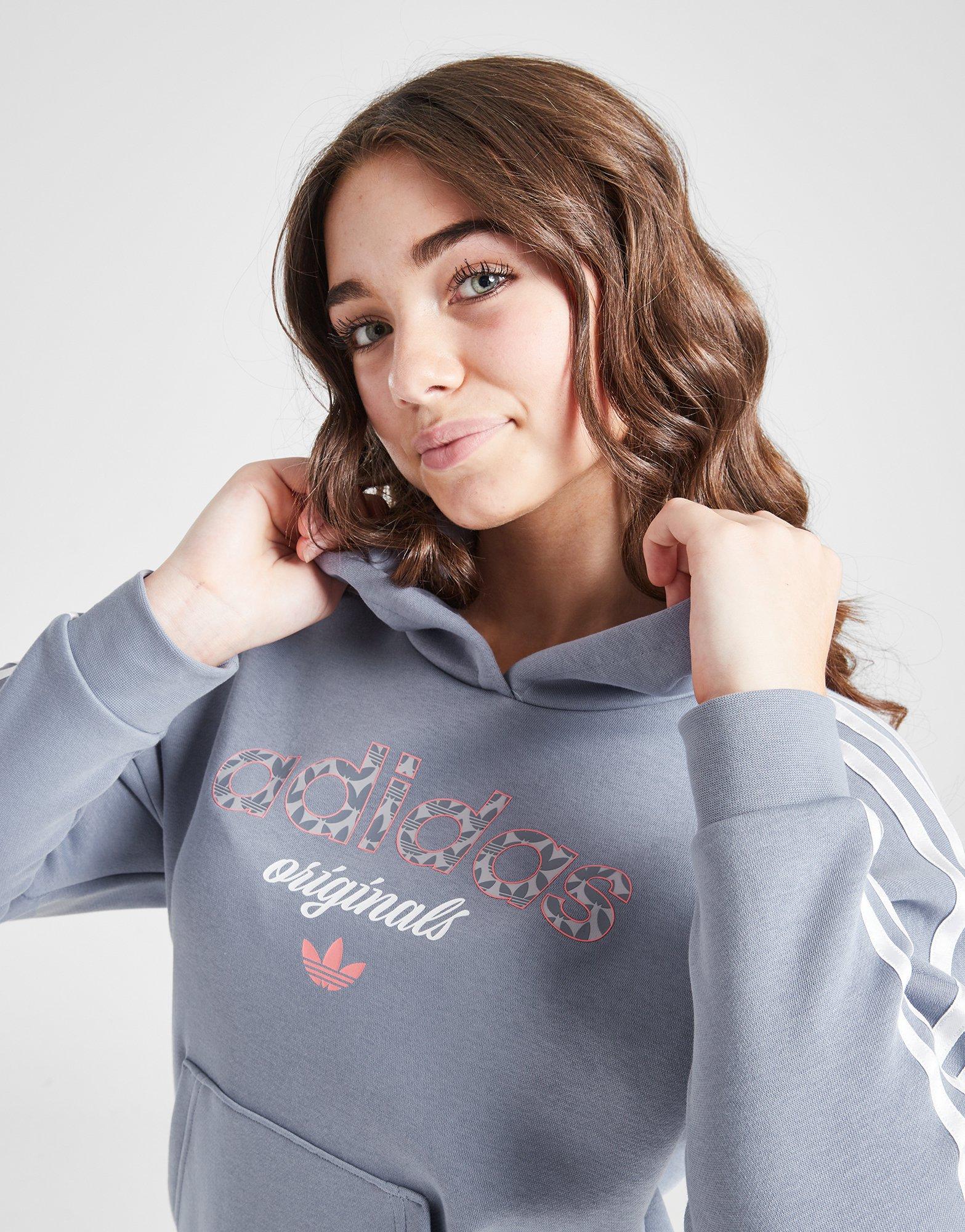 Detská mikina ADIDAS MIKINA S KAPUCÍ (G)VRSITY AOP FILL HD VIO G JG6118 Fialová