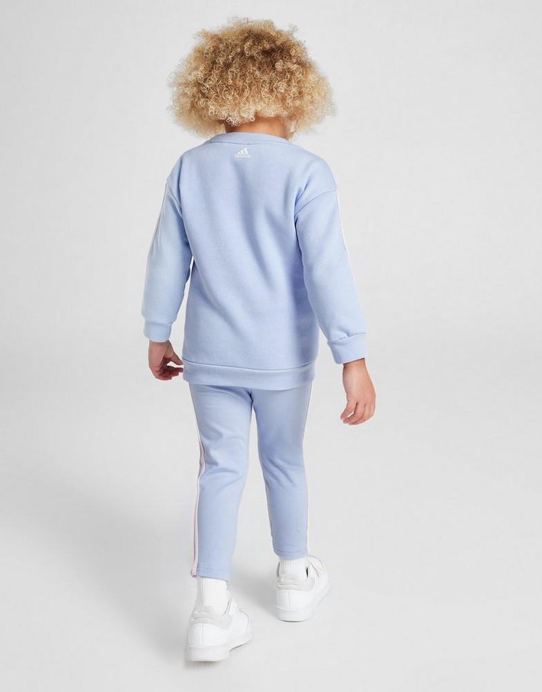 Komplet dresowy dziecięcy ADIDAS KOMPLET (G) LIN C/B CRWST BLU/PNK G JI6777 Niebieski