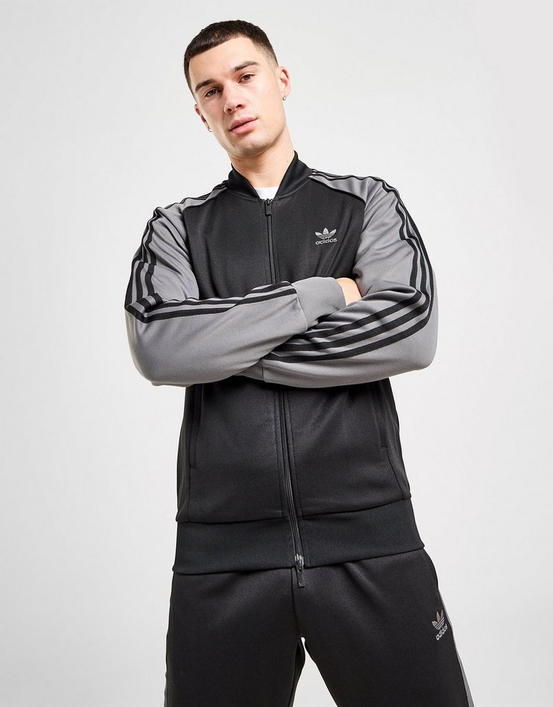 Férfi pulóverek ADIDAS PULÓVER CIPZÁRAS KAPUCNIS SSTAR TT BLK/GRY