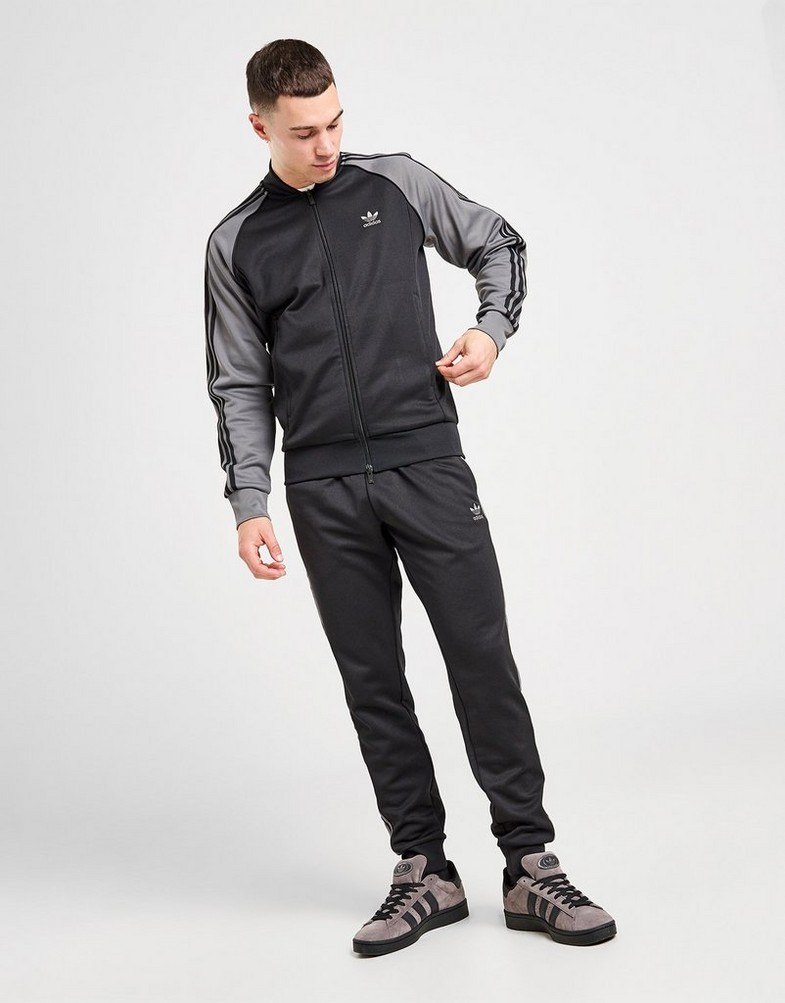 Férfi pulóverek ADIDAS PULÓVER CIPZÁRAS KAPUCNIS SSTAR TT BLK/GRY