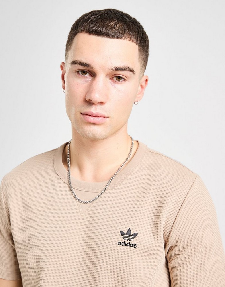 Koszulka, t-shirt męski ADIDAS T-SHIRT WAFFLE TEE TRACE JM1171 Khaki