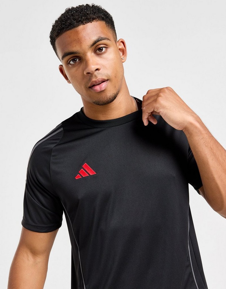 Férfi póló ADIDAS PÓLÓ TIRO TEE BLK/RED JI8912 Fekete
