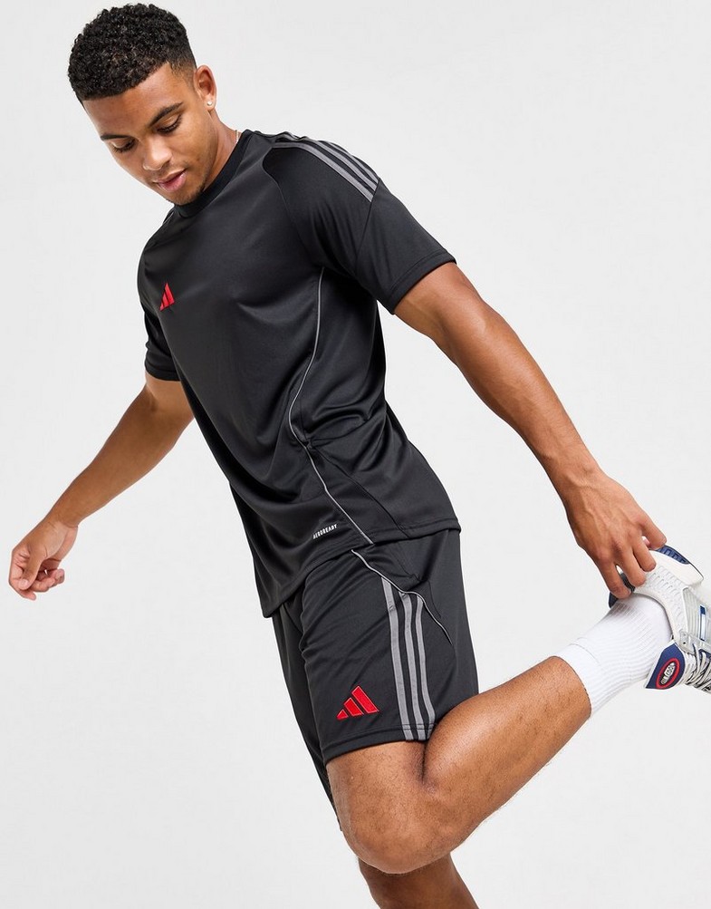 Vyriški šortai ADIDAS ŠORTAI TIRO SHORT BLK/RED JI8914 Juoda