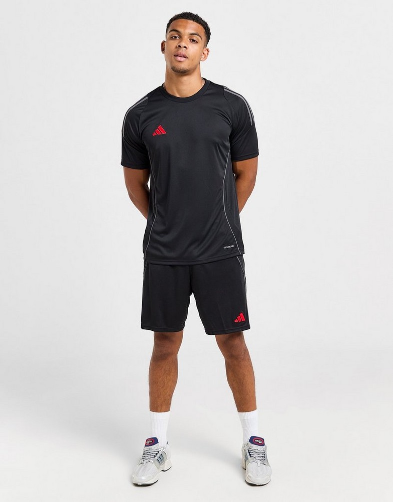 Vyriški šortai ADIDAS ŠORTAI TIRO SHORT BLK/RED JI8914 Juoda