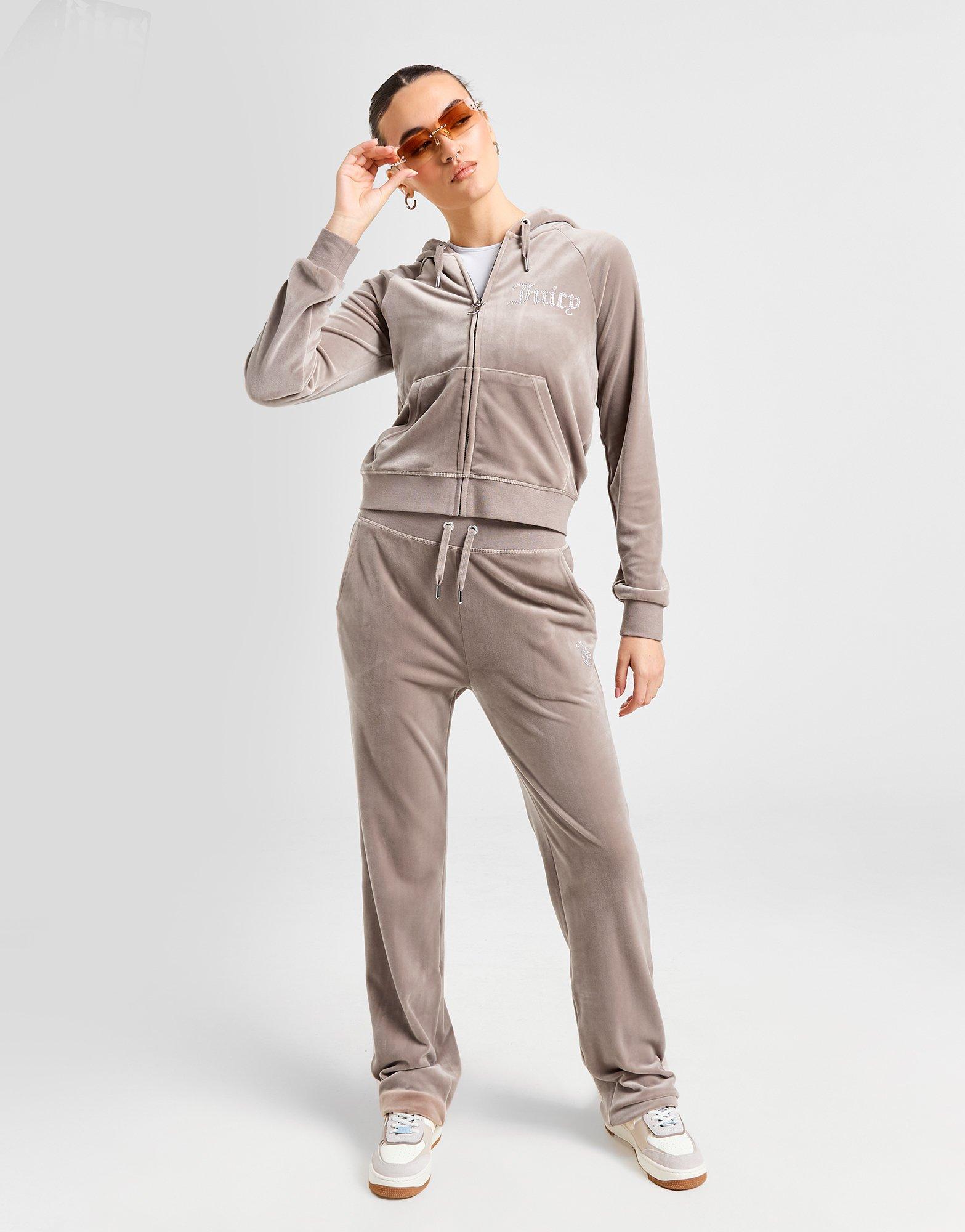 Жіночі кофти JUICY COUTURE КОФТА НА БЛИСКАВЦІ   З КАПЮШОНОМ DMNT HOOD JCJDW298116 Бежевий