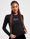 JUICY COUTURE TOP DMNT SLIM LS T BLK