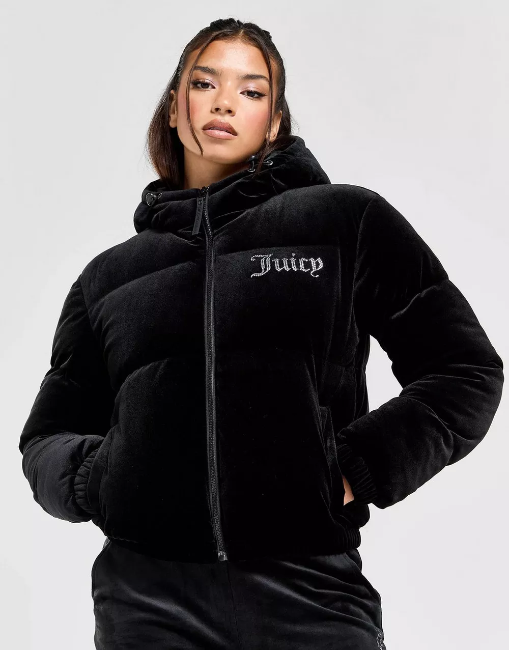 JUICY COUTURE КУРТКА ЗИМОВА DMNT VLR JKT BLK, фото 1 з 6
