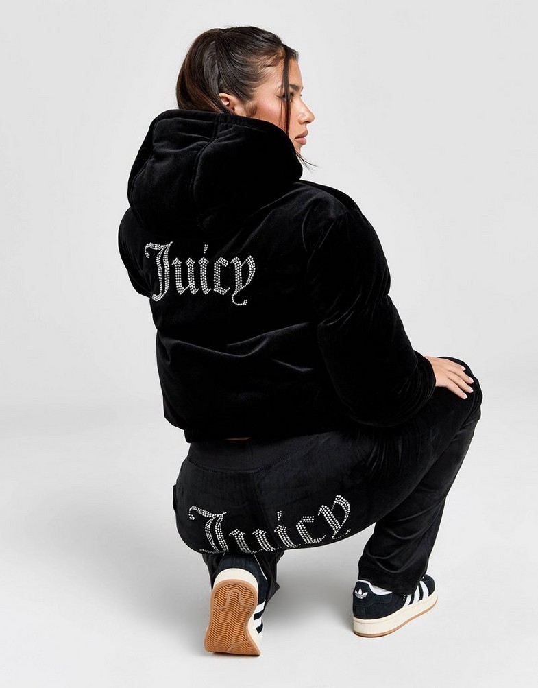 JUICY COUTURE КУРТКА ЗИМОВА DMNT VLR JKT BLK JCJDW333101 Чорний