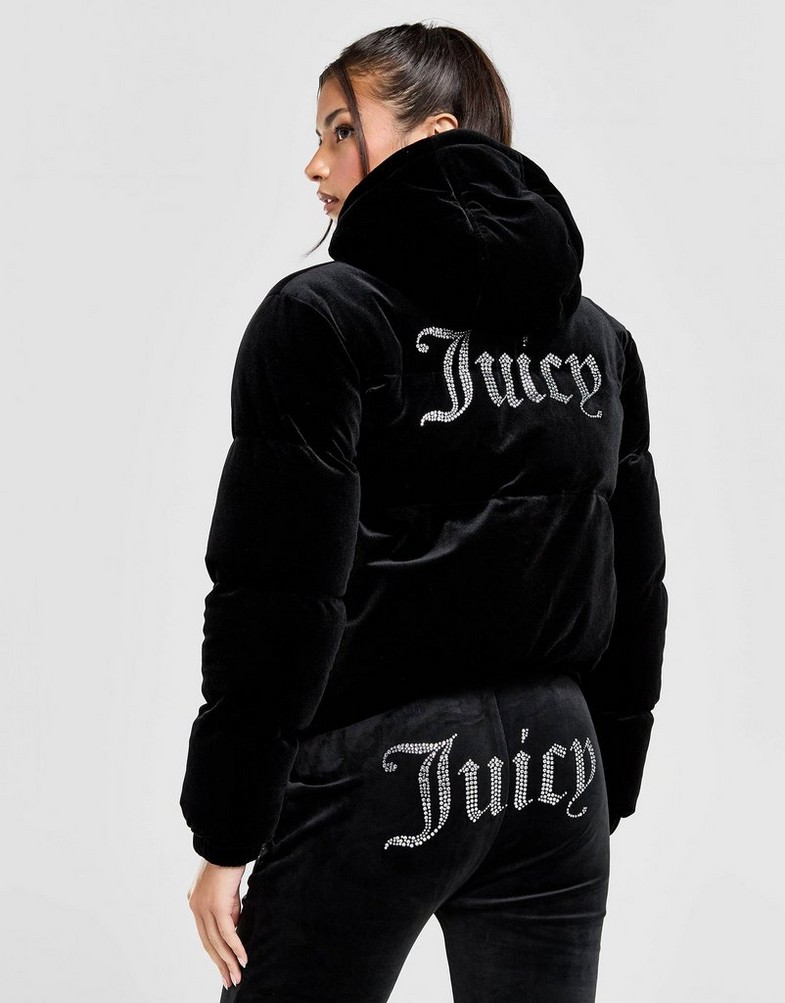 JUICY COUTURE КУРТКА ЗИМОВА DMNT VLR JKT BLK JCJDW333101 Чорний
