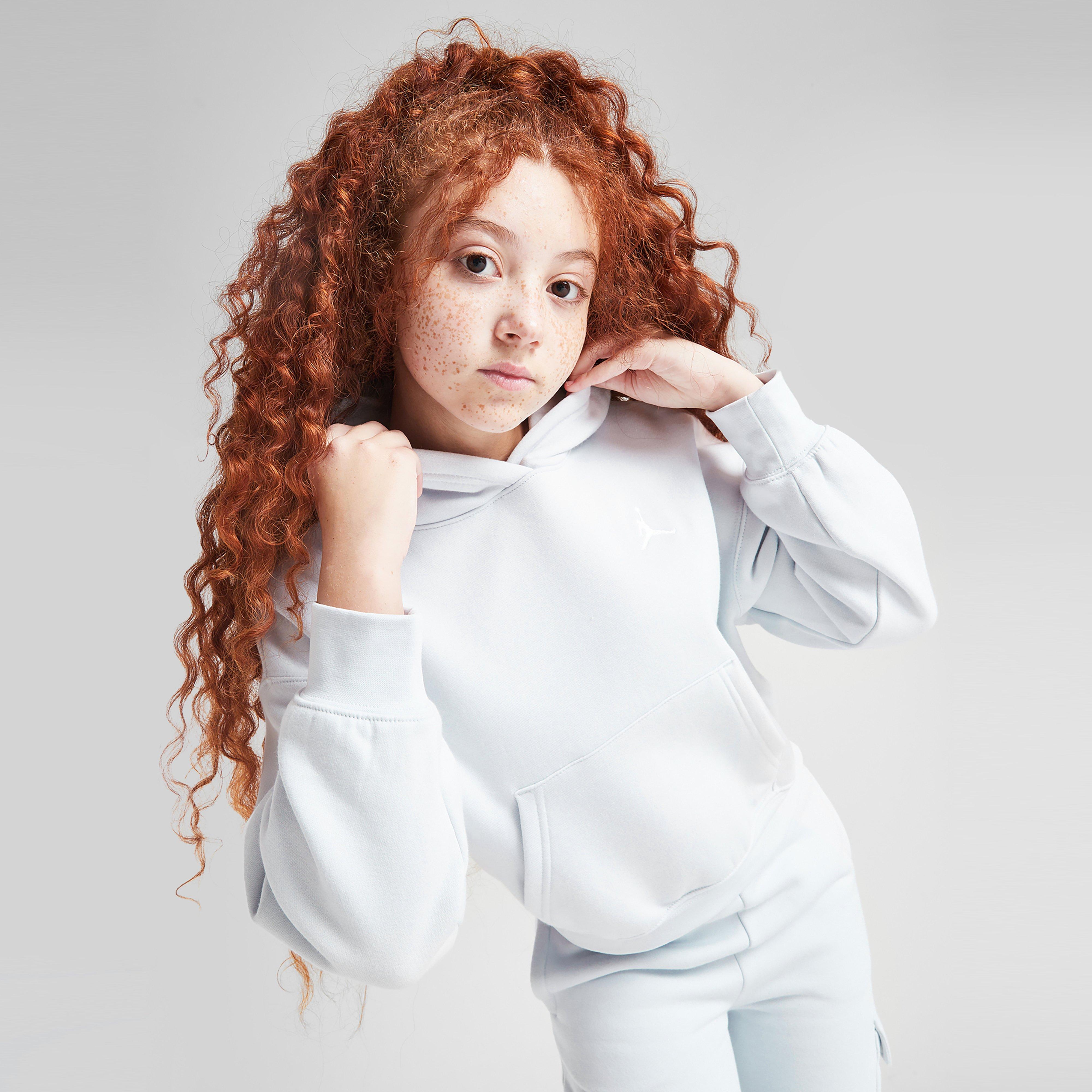 Hanorac pentru copii JORDAN BLUZĂ CU GLUGĂ (G)BRKLYN ESS HOOD GRY G