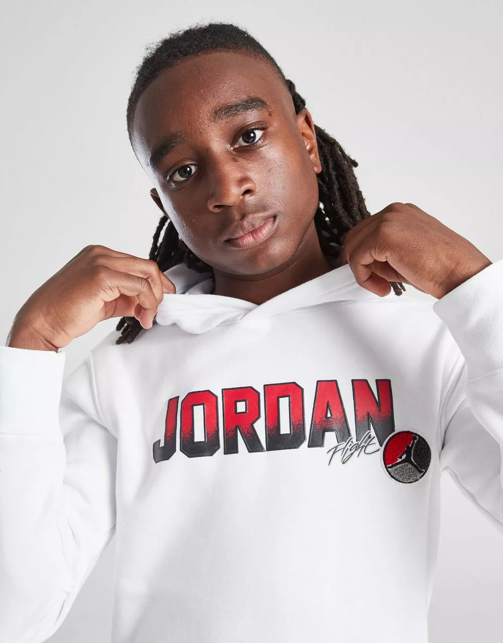 NikeHad JORDAN КОФТА З КАПЮШОНОМ COLG PATCH OH WHT/RD B, фото 1 з 5