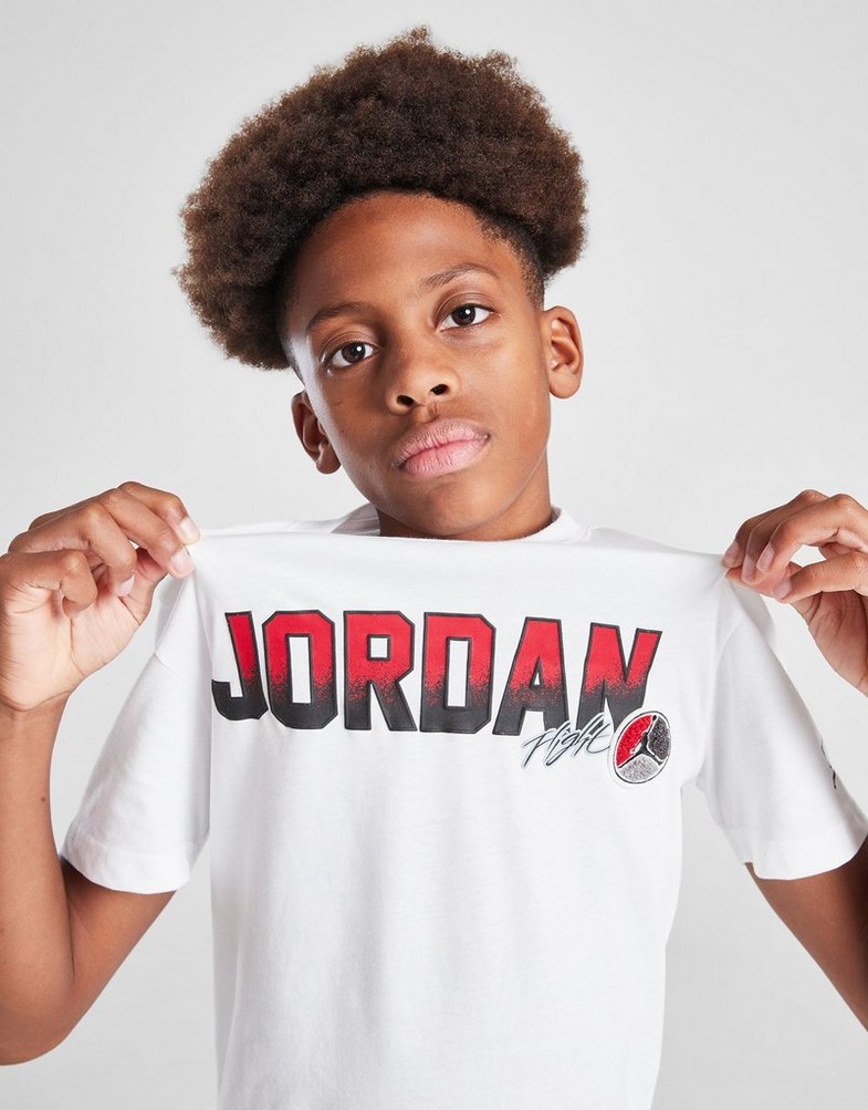 Gyerek póló JORDAN PÓLÓ COLG PATCH TEE WHT/RD B