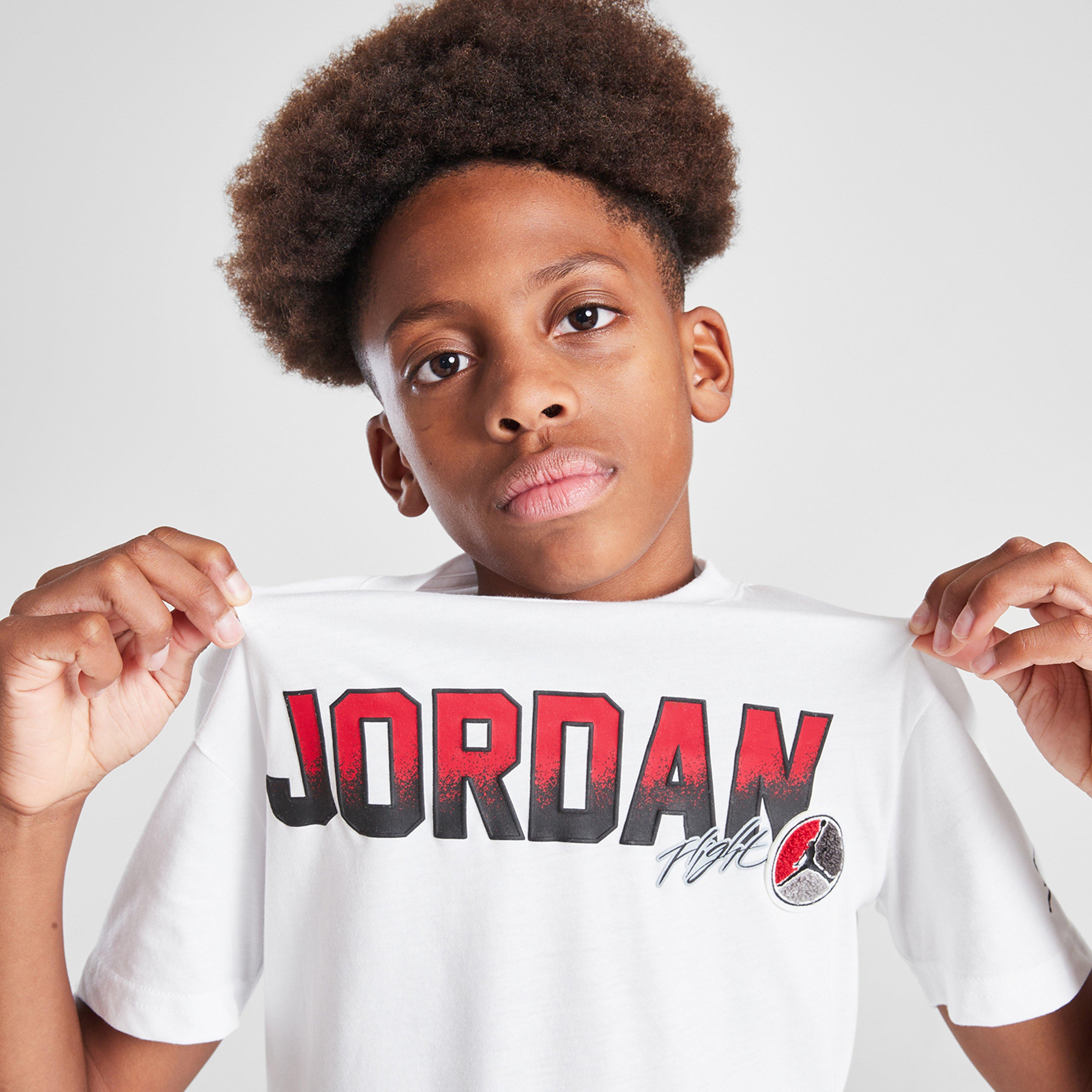 Gyerek póló JORDAN PÓLÓ COLG PATCH TEE WHT/RD B