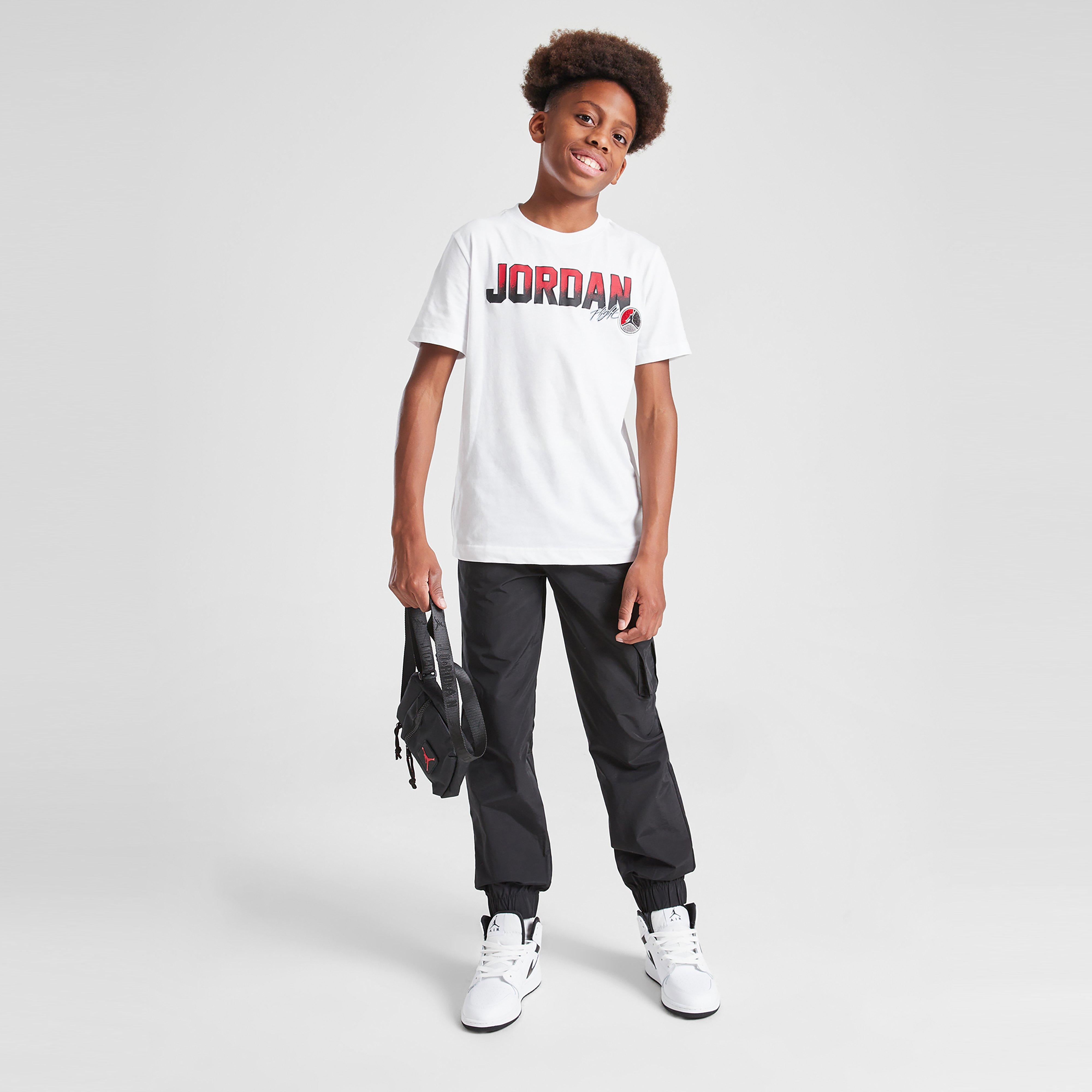 Gyerek póló JORDAN PÓLÓ COLG PATCH TEE WHT/RD B