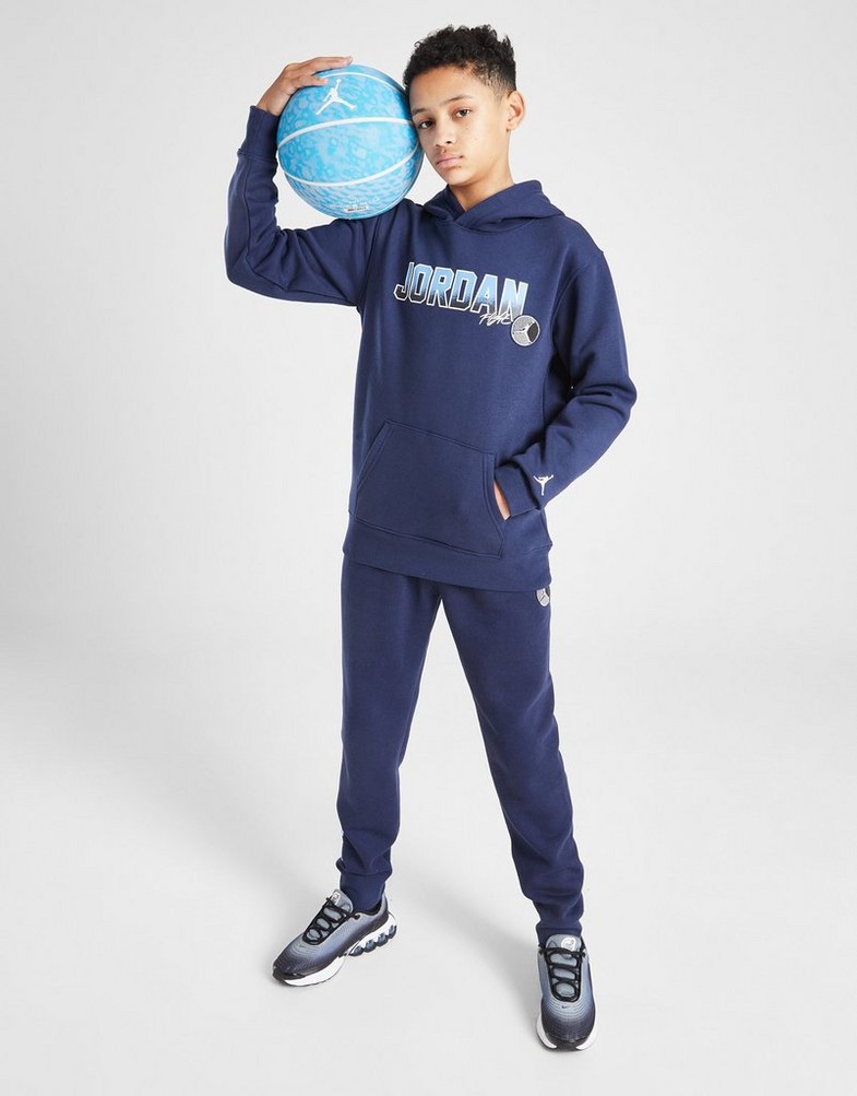 JORDAN BLUZA Z KAPTUREM COLG PATCH OH NVY/BLU B 95D435-U90 Granatowy