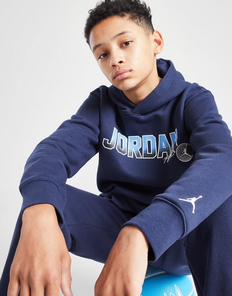 JORDAN BLUZA Z KAPTUREM COLG PATCH OH NVY/BLU B 95D435-U90 Granatowy
