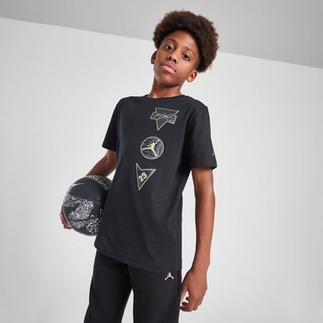 JORDAN T-SHIRT B&G BDGE TEE BLK/GLD B