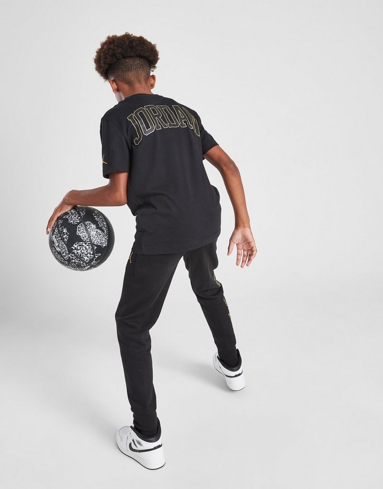 Gyerek póló JORDAN PÓLÓ B&G BDGE TEE BLK/GLD B 95D533-023 Fekete