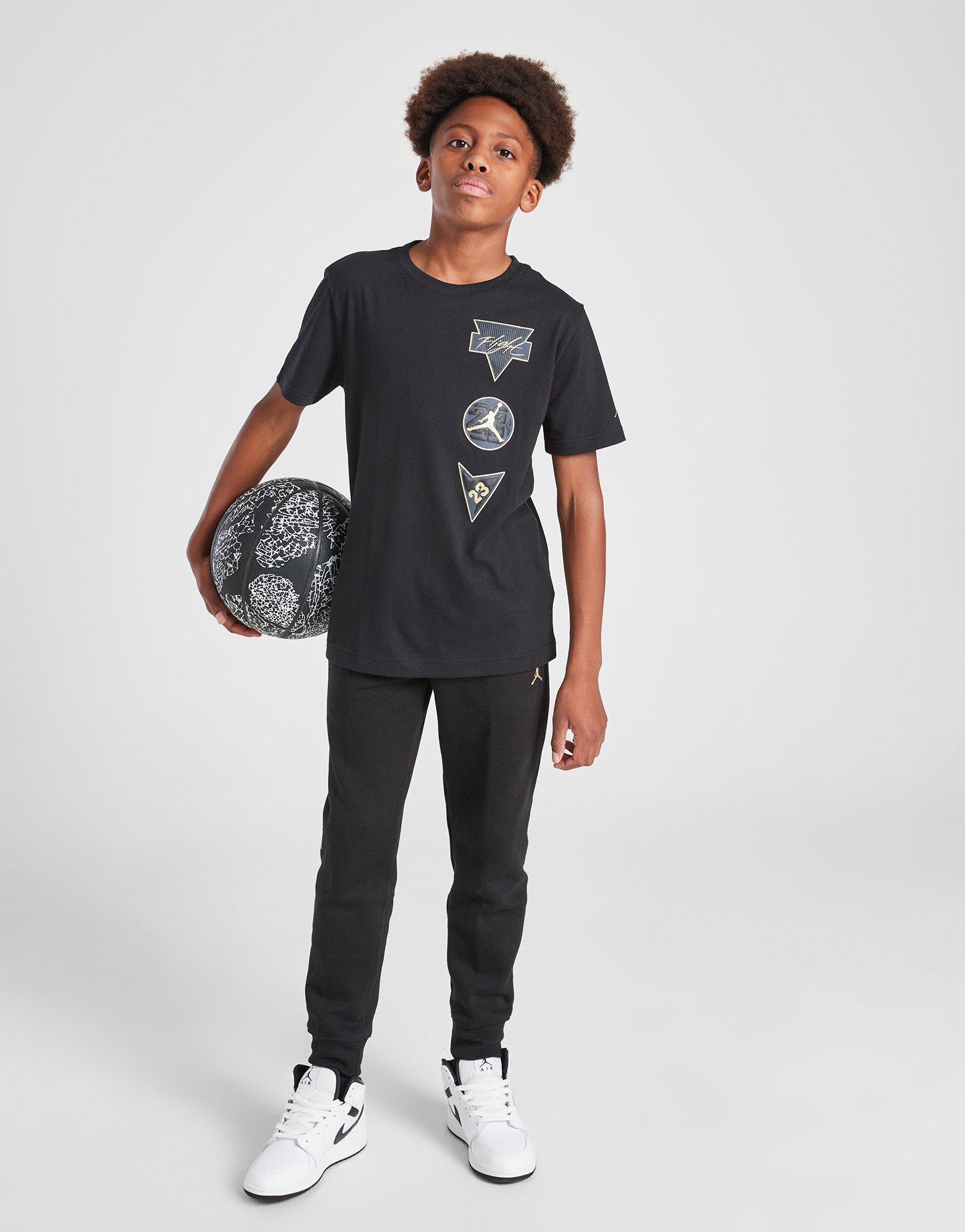 Дитячі футболки JORDAN ФУТБОЛКА B&G BDGE TEE BLK/GLD B 95D533-023 Чорний