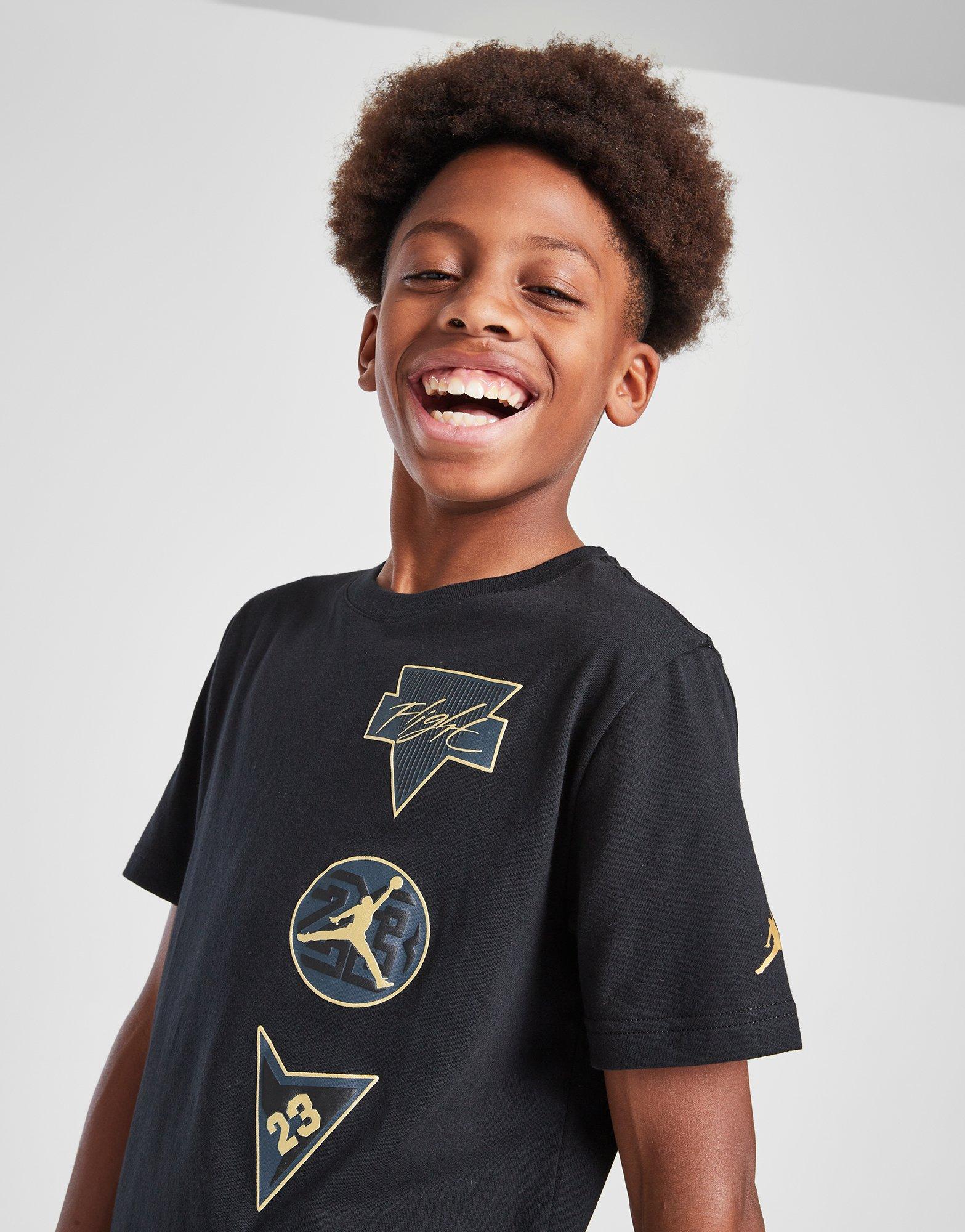 Дитячі футболки JORDAN ФУТБОЛКА B&G BDGE TEE BLK/GLD B 95D533-023 Чорний