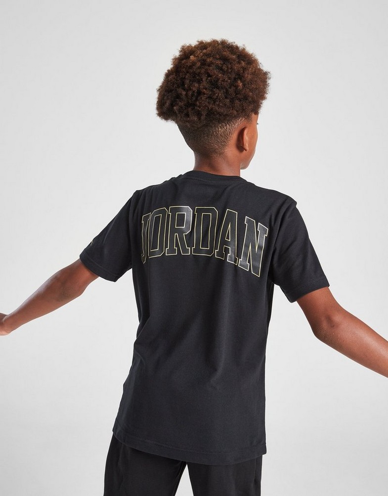 Gyerek póló JORDAN PÓLÓ B&G BDGE TEE BLK/GLD B 95D533-023 Fekete